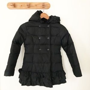 Gymboree Olivia Black Ruffle Puffer Coat